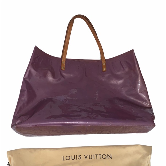 AUTHENTICATED Louis Vuitton XL purple vernis bag